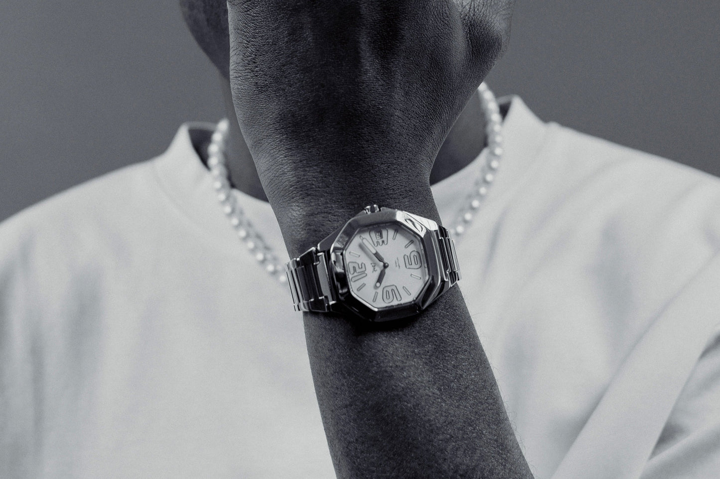 24:07 watch white polished