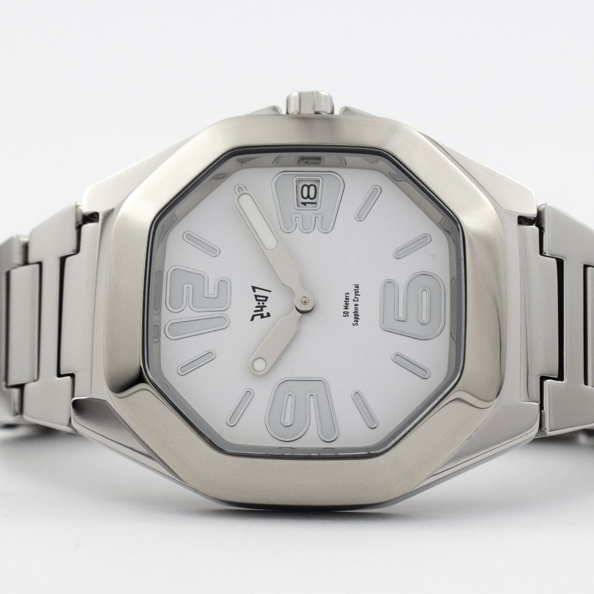 24:07 watch white polished